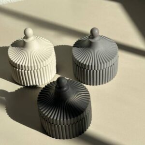 (1 Pc) Trinket box | Jewellery box | Concrete jewellery box | Cement jar | Jewellery storage jar | home decoration item