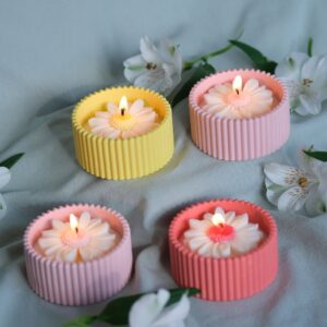 (1 Pc) Stylish Scented Pot Candle with Daisy Flower | Perfect for Relaxation & Décor! | Daisy flower candle | Pot Candle | Candle