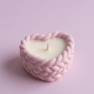(1 Pc) Stylish Scented Heart Pot Candle | Perfect for Relaxation & Decore | Scented Heart candle | Heart Pot Candle | Candle | Customization Available