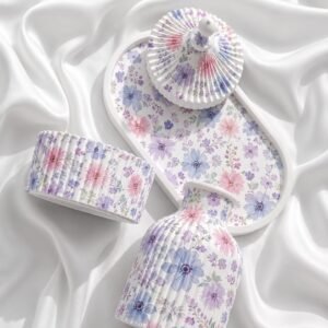 3 pc Concrete Decoupage Home Decor Set | Floral Concrete Decoration & Gift Set